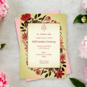 Haldi Kumkum-ceremoni Inbjudningar
