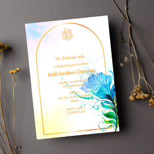 Haldi Kumkum-ceremoni Inbjudningar