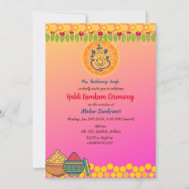 Haldi Kumkum-ceremoni Inbjudningar