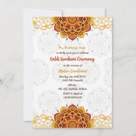 Haldi Kumkum-ceremonin Inbjudningar