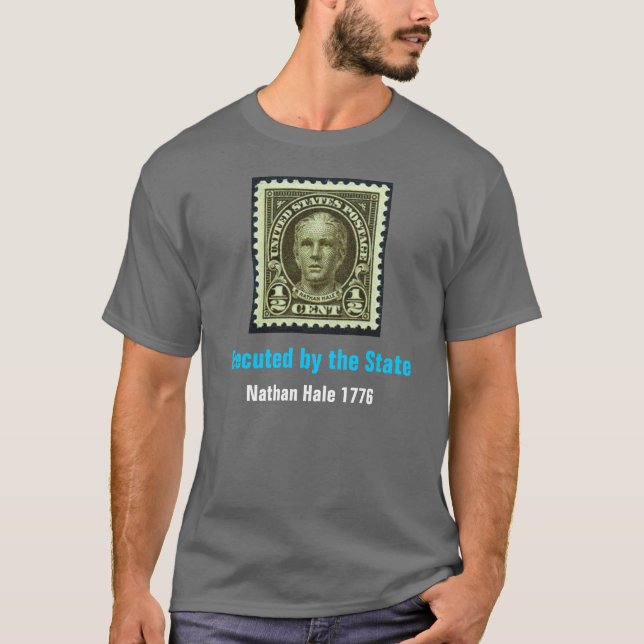 Hale Nathan, utfört av den statliga grå T-shirt (Framsida)