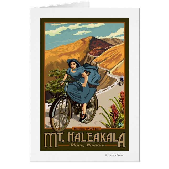 Haleakala Bicycle Rides Hawaii Hälsningskort (Framsidan)