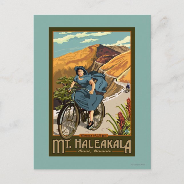 Haleakala Bicycle Rides Hawaii Vykort (Framsida)