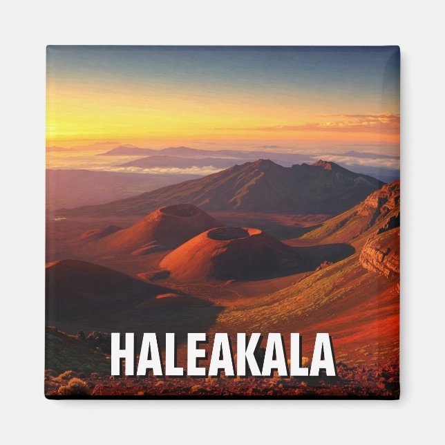 Haleakala Crater Maui Hawaii Travel Magnet (Framsidan)