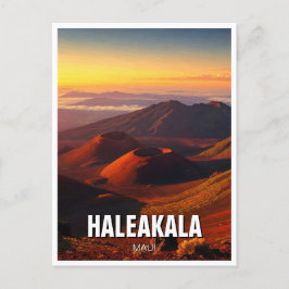 Haleakala Crater Maui Hawaii Travel Vykort