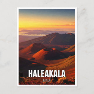 Haleakala Crater Maui Hawaii Travel Vykort
