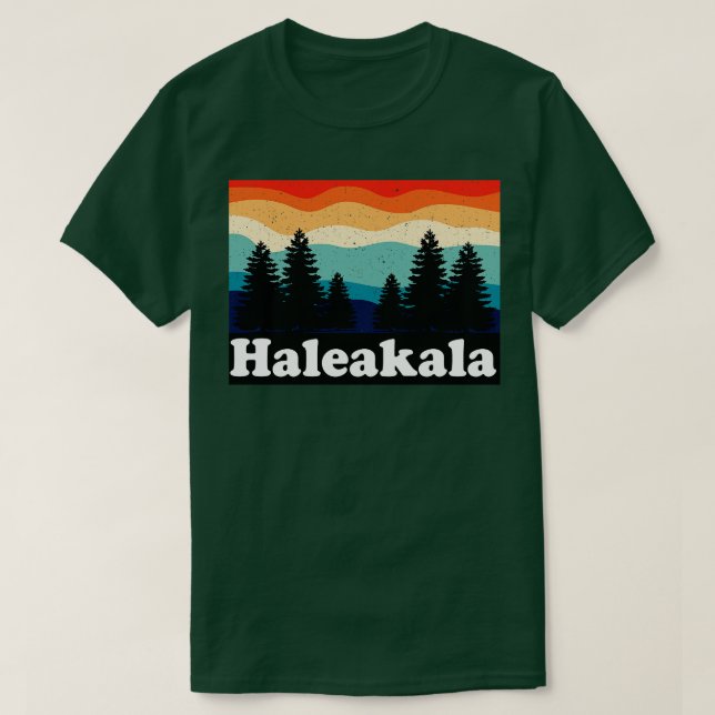 Haleakala Hawaii Retro T Shirt (Design framsida)