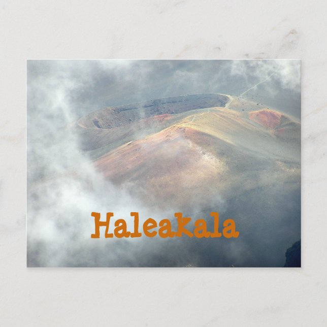 "HALEAKALA IN THE CLOUDS" POSTCARD VYKORT (Framsida)