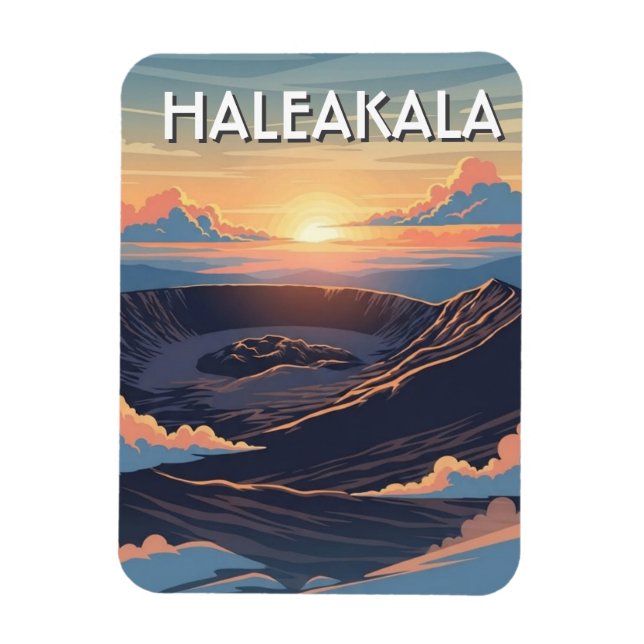 Haleakala Krater Maui Hawaii Resa Magnet (Vertikal)