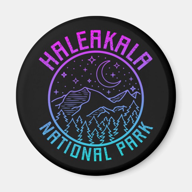 Haleakala National Park Hawaii USA Gradient Magnet (Framsidan)
