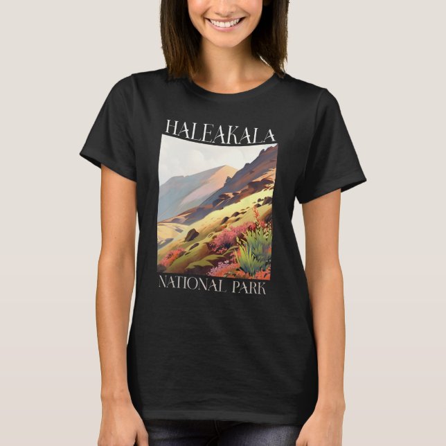 Haleakala National Park Maui Hawaii Nature Hiking  T Shirt (Framsida)