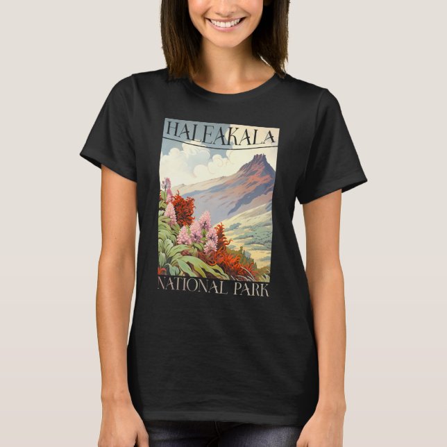 Haleakala National Park Maui Hawaii Nature Hiking  T Shirt (Framsida)