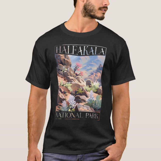 Haleakala National Park Maui Hawaii Nature Hiking T Shirt (Framsida)
