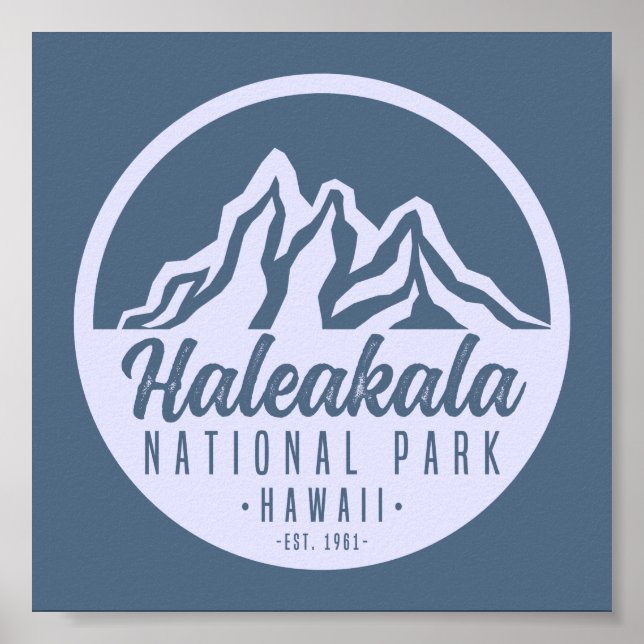 Haleakala nationalpark Hawaii Hiking Poster (Framsidan)