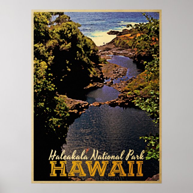Haleakala nationalpark Hawaii Poster (Framsidan)