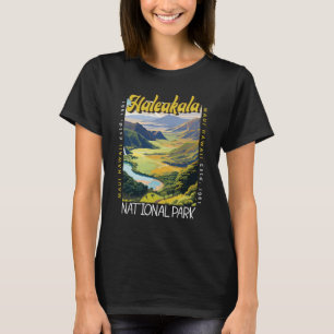 Haleakala nationalpark Illustration Distress T Shirt