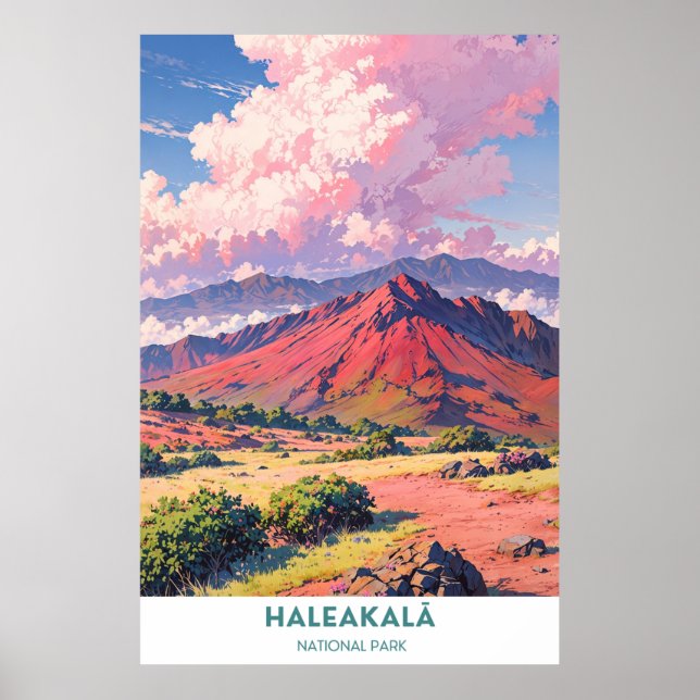 Haleakalā nationalpark liggande poster (Framsidan)