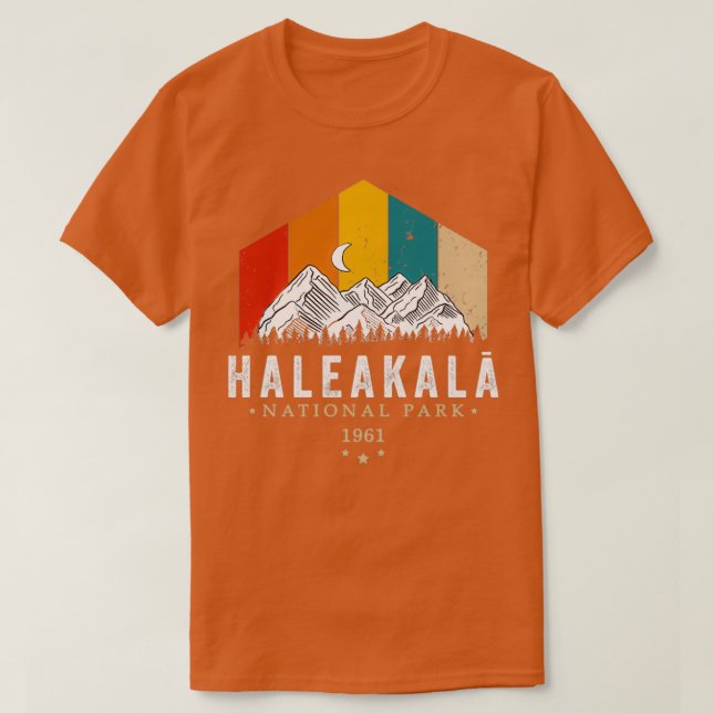 Haleakala nationalpark Maui Hawaii 1961 Retro Sol T Shirt (Design framsida)