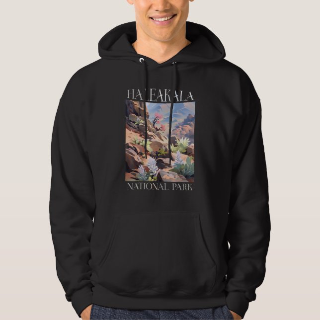 Haleakala nationalpark Maui Hawaii Natur Vandring  Hoodie (Framsida)