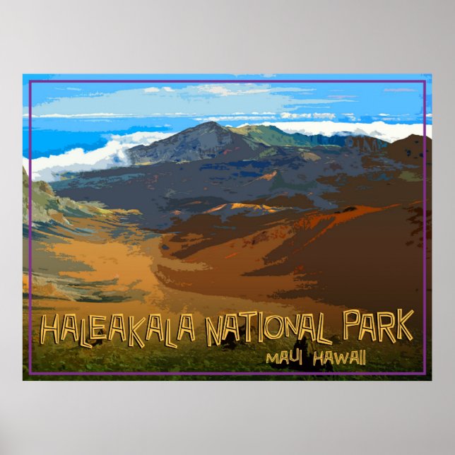 Haleakala nationalpark, Maui Hawaii Poster (Framsidan)