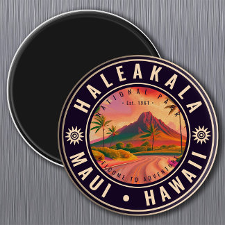 Haleakala nationalpark Maui Road Volcano Vintage Magnet
