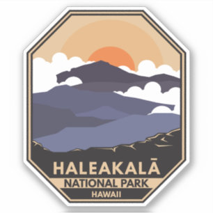 Haleakala nationalpark Retro Emblem Klistermärken