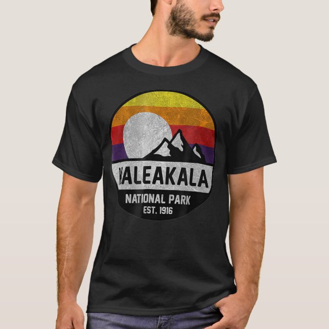 Haleakala nationalpark Retro  T Shirt (Framsida)
