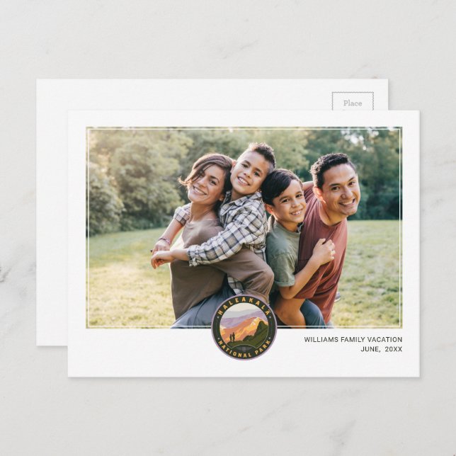 Haleakala nationalpark vykort (Fram/baksida)