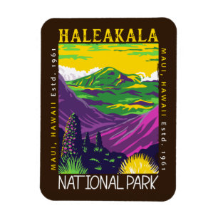 Haleakala nationalparken Hawaii Distress Vintage Magnet