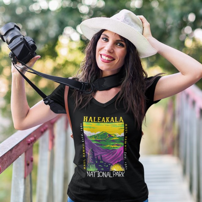 Haleakala nationalparken Hawaii Distress Vintage T Shirt (Skapare uppladdad)
