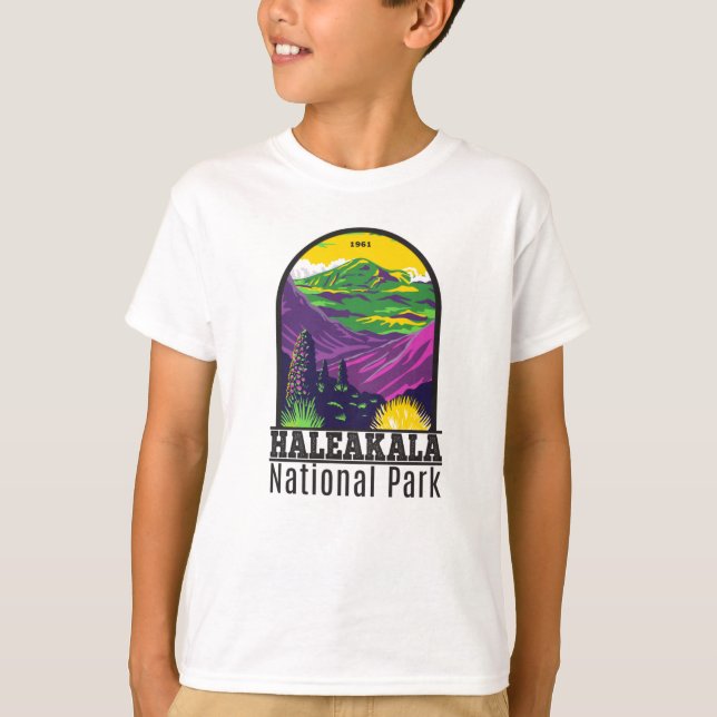 Haleakala nationalparken Hawaii Vintage T-Shirt (Framsida)