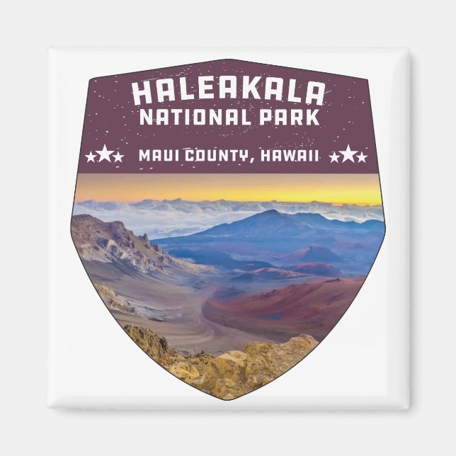 Haleakala nationalparken Hawaii Volcano Souvenir Magnet (Framsidan)