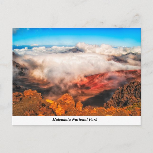 Haleakala nationalparkens vykort (Framsida)