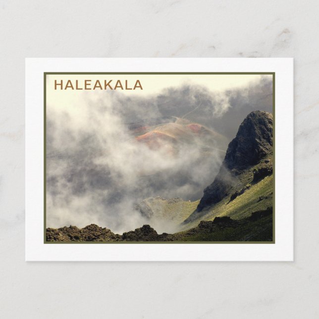 "HALEAKALA STIGNING UPP GENOM NEDLÄGGNINGARNA" VYKORT (Framsida)