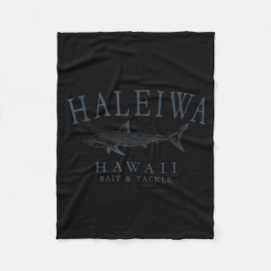 Haleiwa hawaii haj retro skiffer konst fisktank fleecefilt