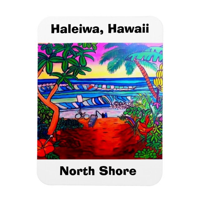 Haleiwa Hawaii Oahu Aloha Magnet (Vertikal)