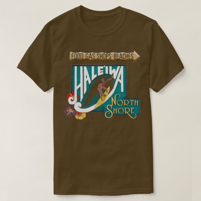 Haleiwa North Shore Sign WOMAN T Shirt (Design framsida)