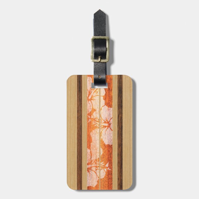 Haleiwa Surfboard Hawaiian Luggage Tags Bagagebricka (Vertikal Framsida)