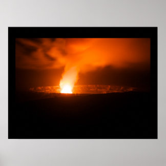 Halema`uma`u Crater på natten Poster