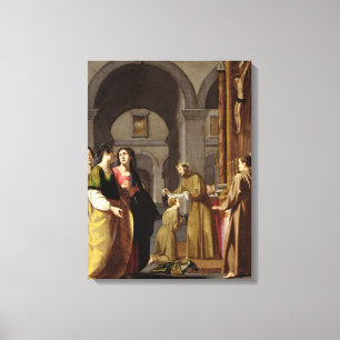 Häleri för St. Clare skyla från St Francis Canvastryck
