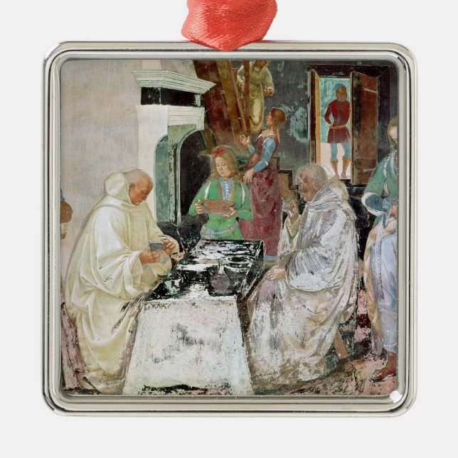 Hälerigästfrihet för St. Benedict Julgransprydnad Metall (Framsidan)