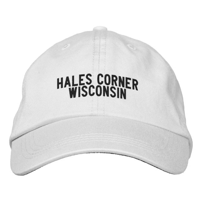 Hales Corner Wisconsin Hat Broderad Keps (Framsida)