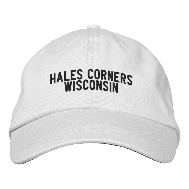 Hales Corners Wisconsin Hat Broderad Keps (Framsida)