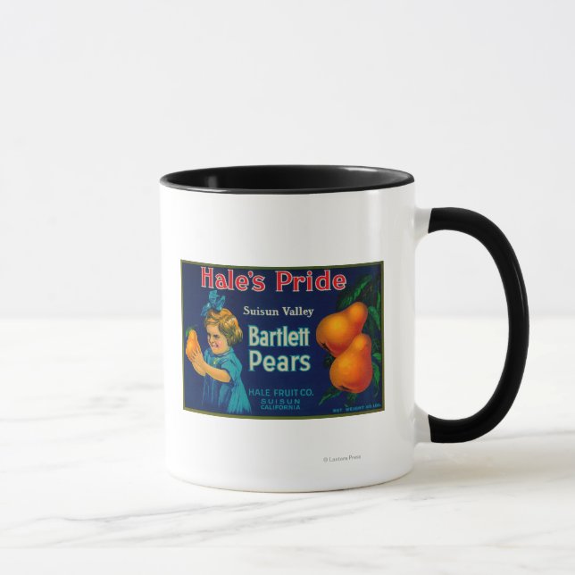 Hales Pride Pear Låda LabelSuisun, CA Mugg (Höger)