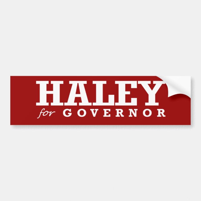 HALEY FÖR GUVERNÖR 2014 BILDEKAL (Framsidan)
