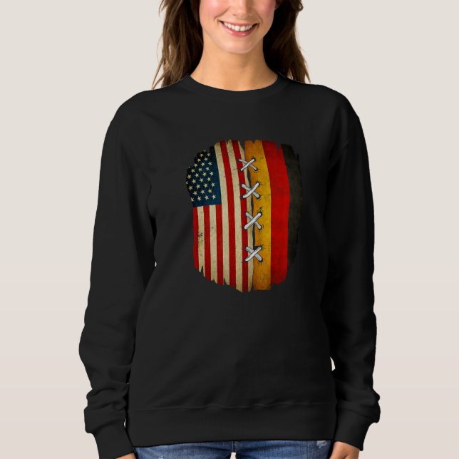 Half American Half German USA Flag Germany Flag Pr T Shirt (Framsida)
