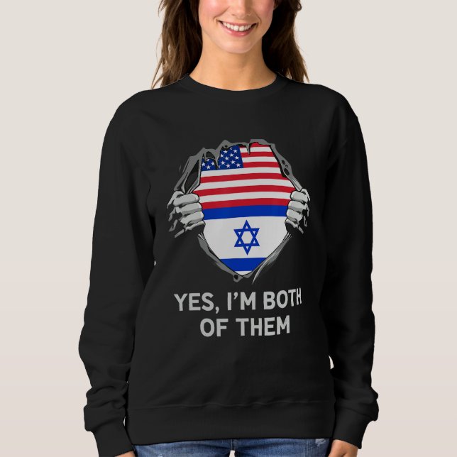 Half American Half Israeli USA Israel Flag Mens Wo T Shirt (Framsida)