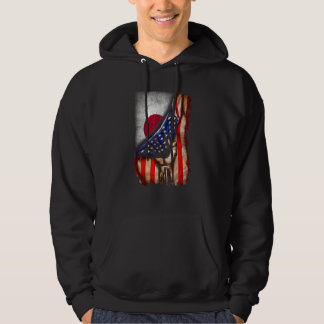 Half American Half Japanese Usa Japan Flag Hand He Hoodie