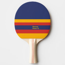 Half and Stripes Horizontal Lines Blue Yellow Red Pingisracket
