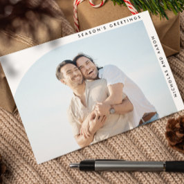 HALF ARCH ENMPLE CHRISTMAS HELGDAG TVÅ FOTOS JULKORT